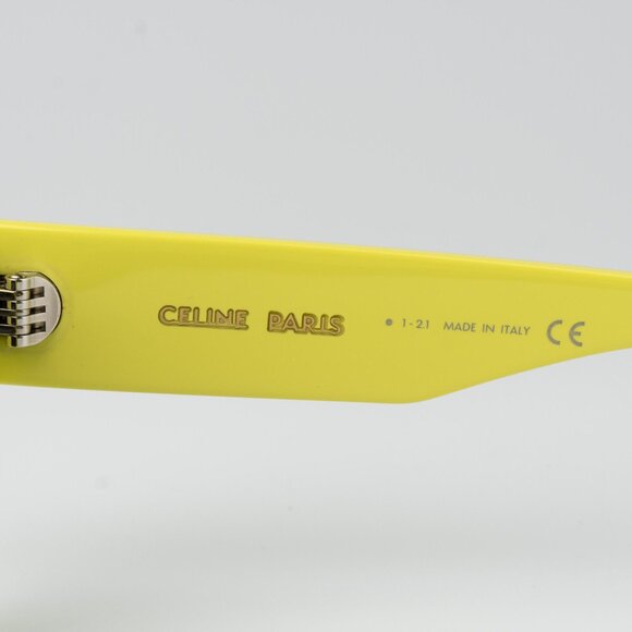 Celine MONOCHROMS Women Sunglasses Lime Green Grey Cat Eye CL40197U 93A - Picture 10 of 12